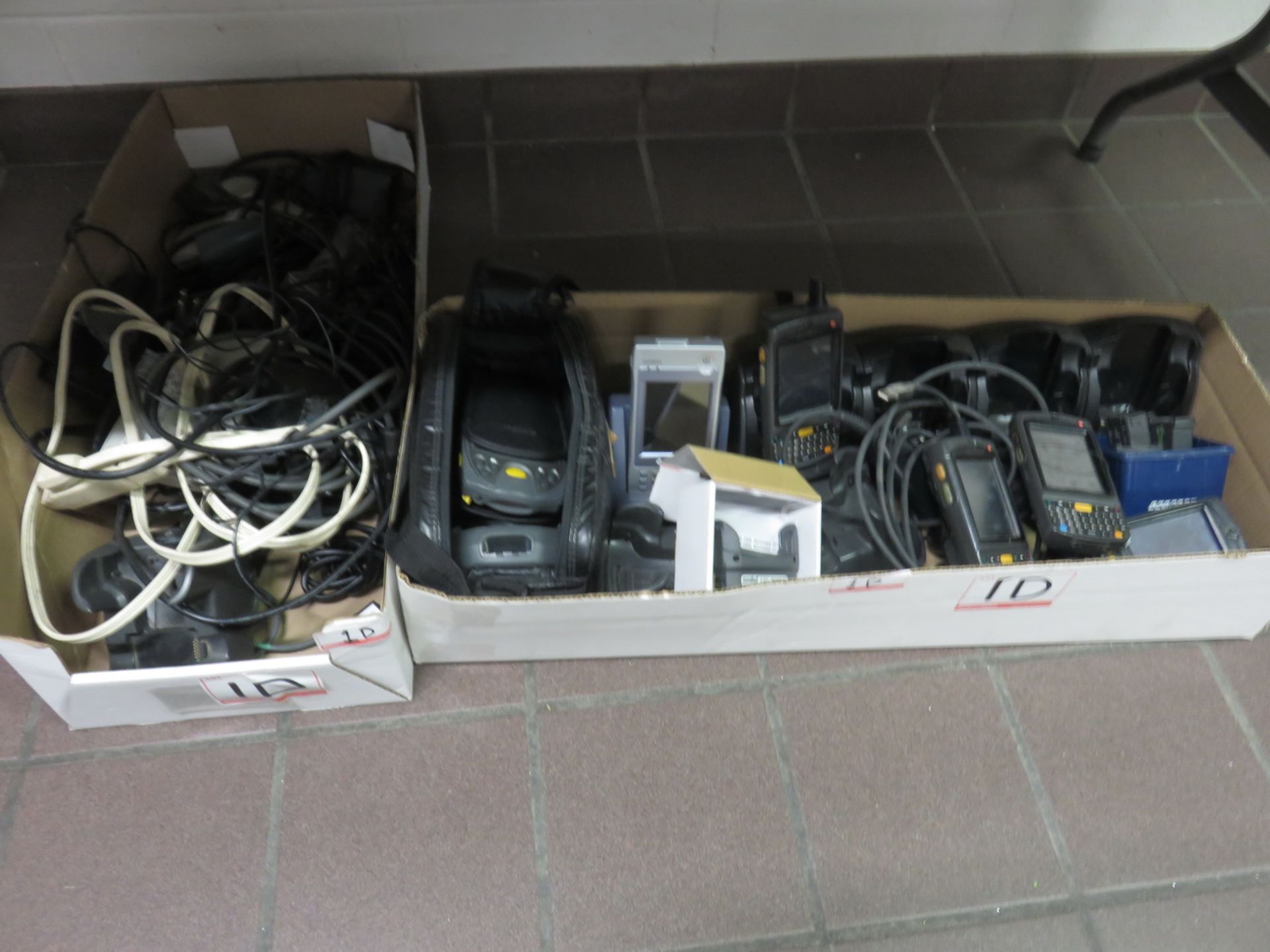 LOT - ASSTD SYMBOL, MOTOROLA, ETC. MOBILE COMPUTERS, PARTS, CHARGER, ETC (2-BOXES)