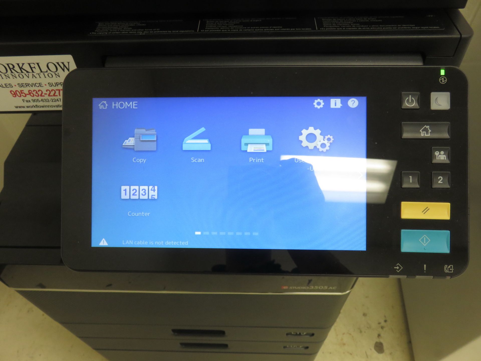 TOSHIBA E-STUDIO 3505AC COLOR DIGITAL LASER MULTIFUNCTION COPIER - Image 2 of 2