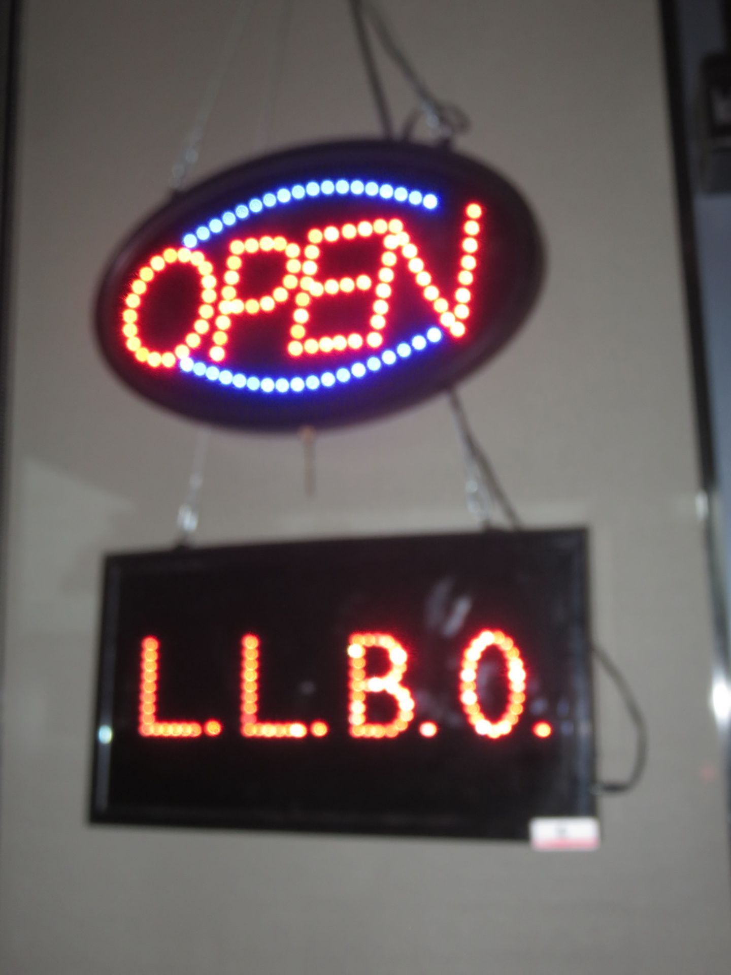 WINCO LED-10 'OPEN' & 'LLBO' SIGNS