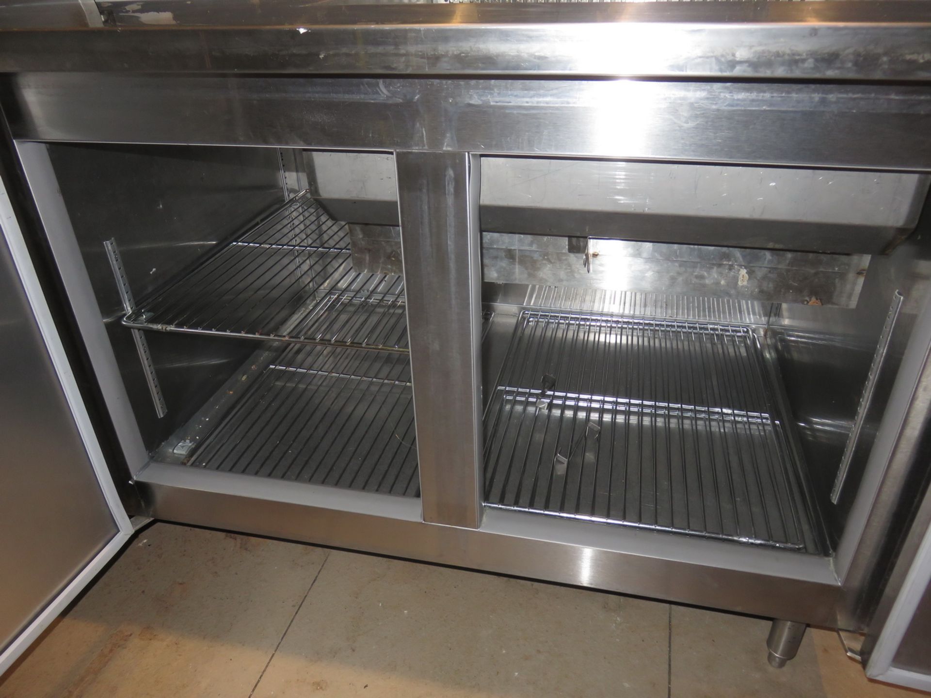 NELLA SAL60SC 5'L 2-DOOR STAINLESS STEEL COLD TOP REFRIGERATED PREP TABLE, S/N 120501 - Image 2 of 2