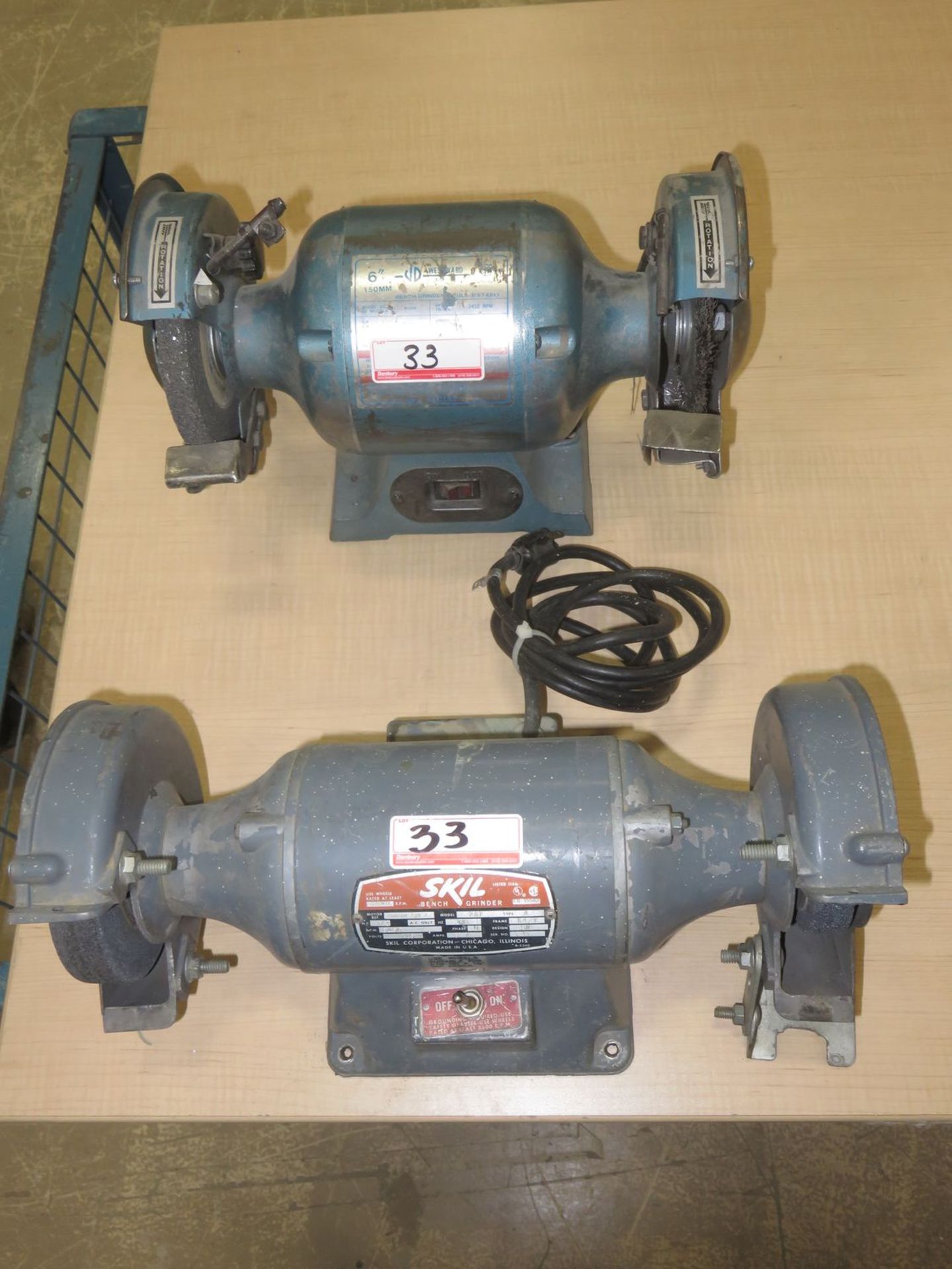 UNITS - SKIL + WESTWARD ELECTRIC DUAL 6" BENCH GRINDERS