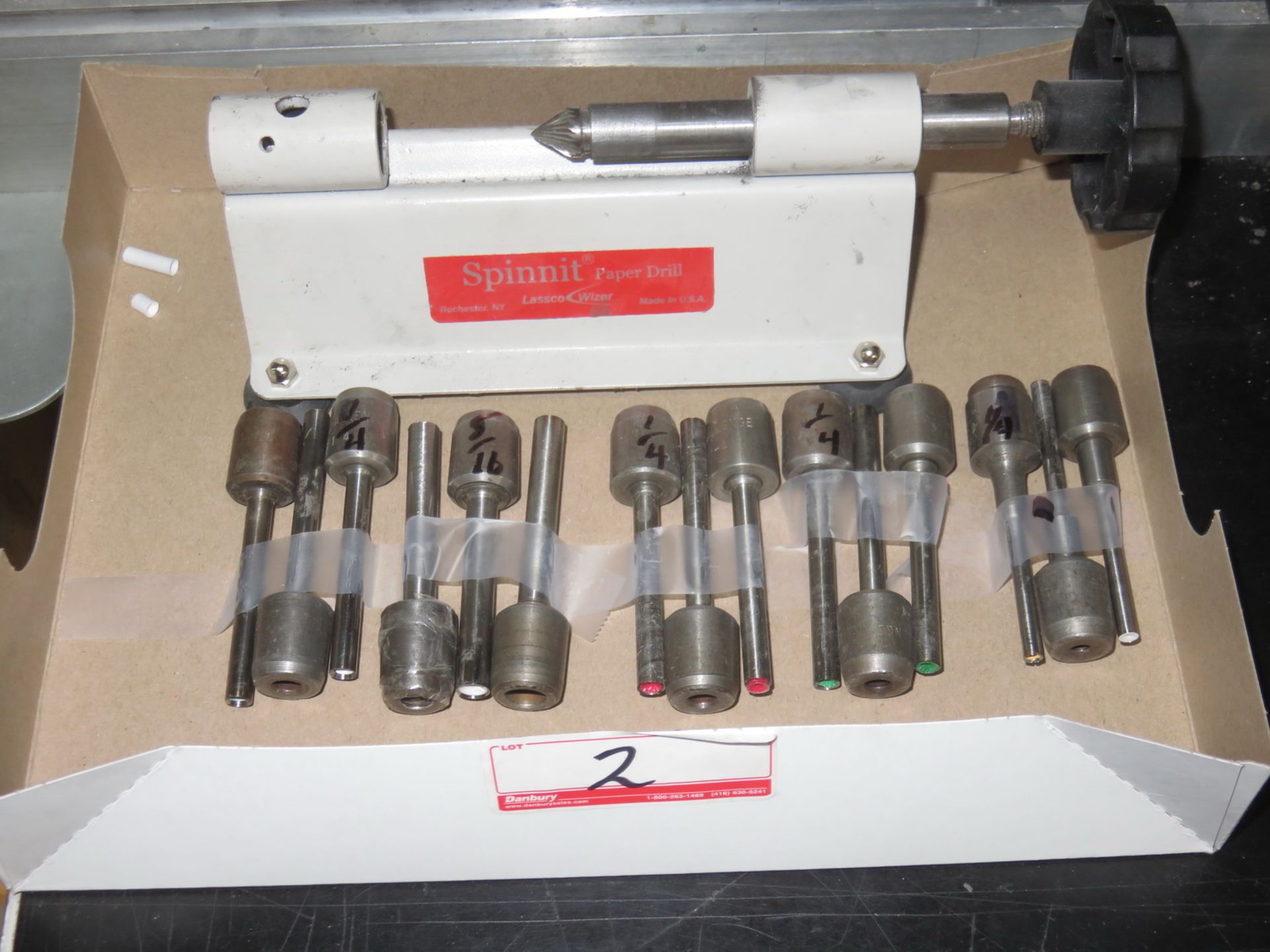 CHALLENGE EH-3A 3-HOLE PAPER DRILL C/W EXTRA DRILL BITS & HAND DRILL BIT SHARPENER - Image 2 of 3