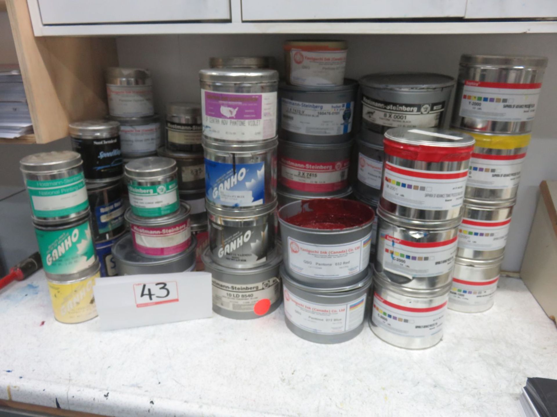 LOT - ASSORTED PRINTING INKS