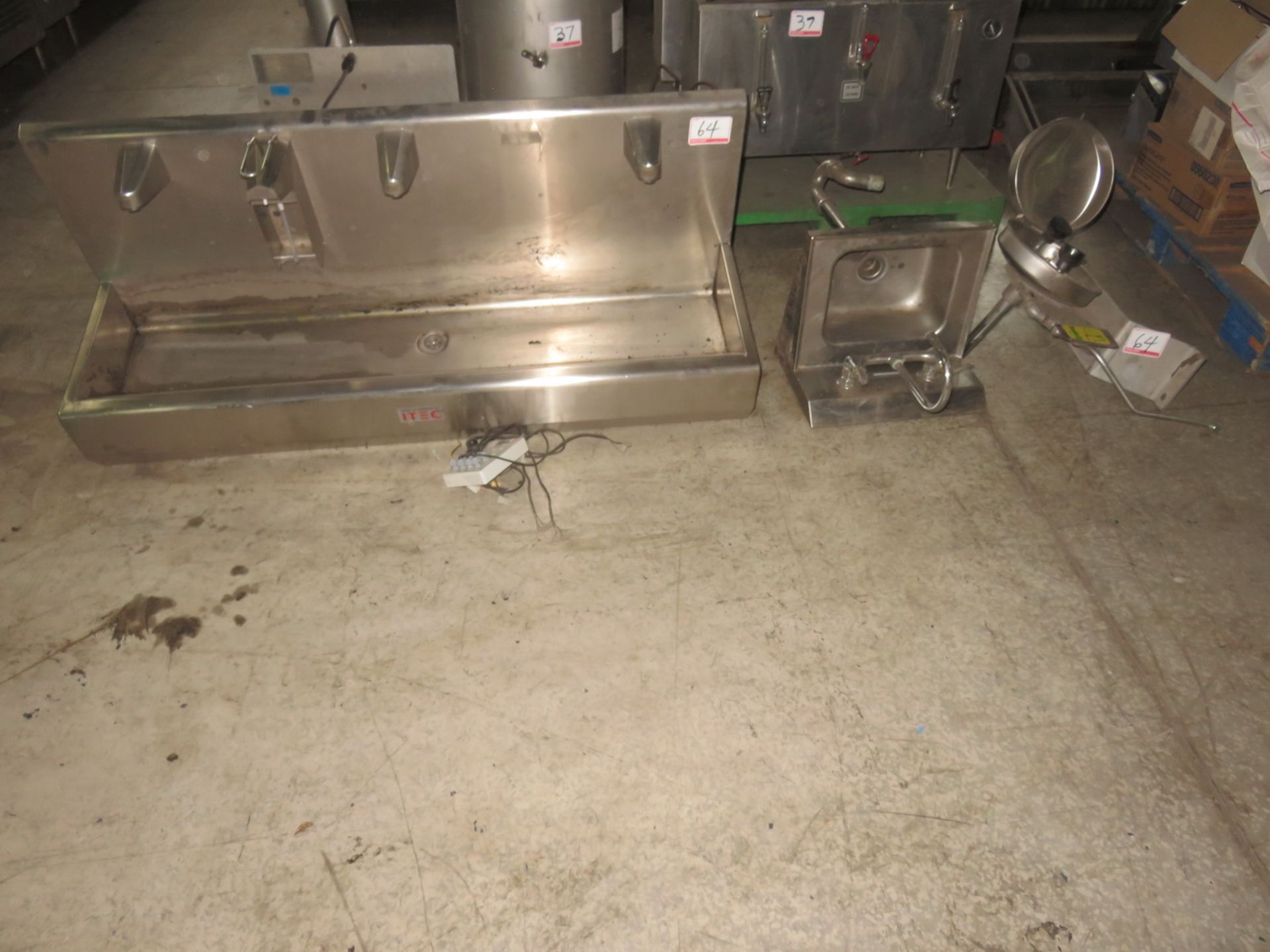 LOT - STAINLESS ASSTD SINKS & EYEWASH STATION