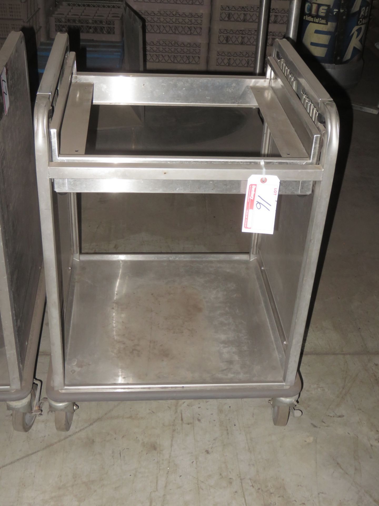 HATCH STAINLESS STEEL APPROX 20.5" X 20.5" TRAY CART