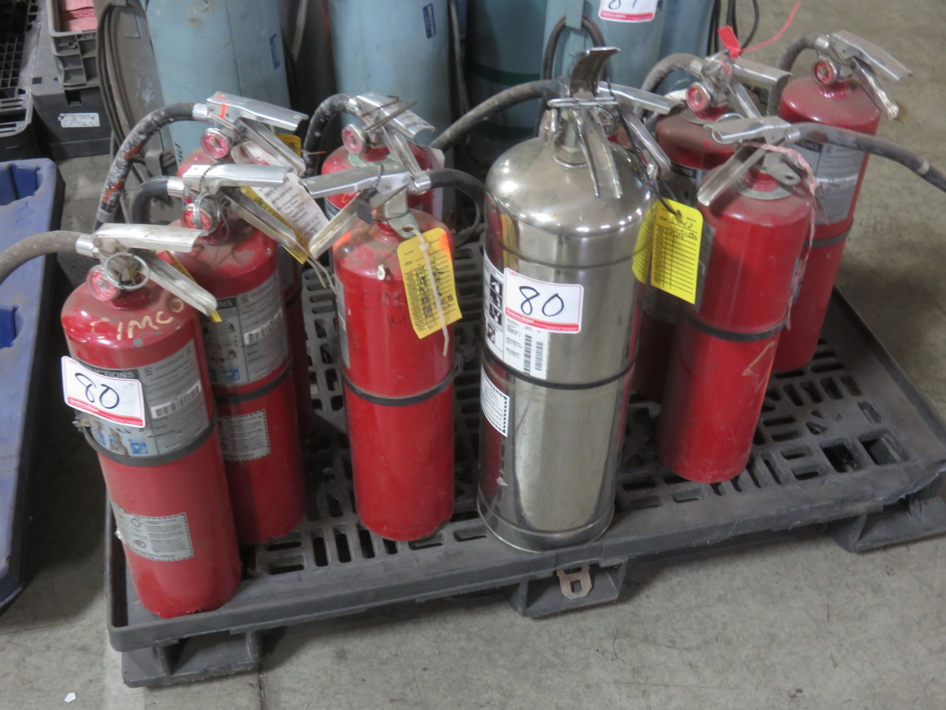 LOT - DRY CHEMICAL & LIQUID FIRE EXTINGUISHERS (10 PCS)