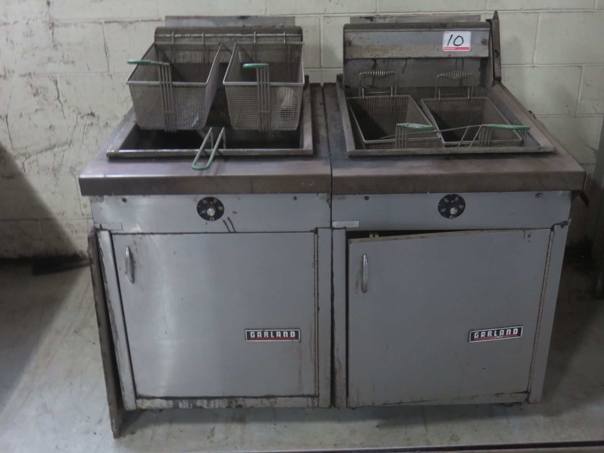 LOT - GARLAND DUAL GAS DEEP FRYERS