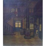 Reuter, Werner (1902-1962): "Interieur des Schabbelhauses in Lübeck" Öl auf Leinwand, sign. und