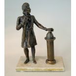 Bronzeskulptur eines Jacobiners -Wohl Jean Paul Marat Seltene Darstelölung mit Säbel und