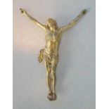 Christuskorpus Bronze vergoldet nach Barockem Vorbild 19. Jh. Viernageltüpus nach einem