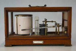 Negretti & Zambra: Barograph, England, um 1900 Feinmessgerät zur Ermittelung der Luftfeuchte,