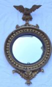 "Butlers Mirror" Regency, England 1.Hälfte 19.Jhd. Weichholz geschnitzt, gefasst und vergoldet,