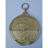 Astrolabium nach Vorbild des 18. Jhd., Niederlande fein ausgeführtes Messgerät nach hist. Vorbild,