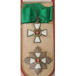 Königlich ungarischer Großoffiziers Komturkreuz ca. um 1930 Ziviles Ritterkreuz am grünem Band und