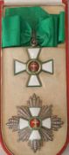 Königlich ungarischer Großoffiziers Komturkreuz ca. um 1930 Ziviles Ritterkreuz am grünem Band und