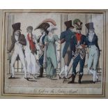 "La Galerie du Palais Royal" col. Kupferstich um 1820 Kupferstich auf Bütten altcoloriert,