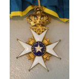 Königlicher Nordstern-Orden [Kungliga Nordstjärneorden]. Kommandeurszeichen [Kommandörstecken], 1.