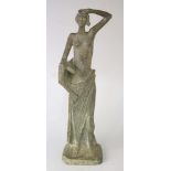 Sutor, Emil ( 1888 in Offenburg;  1974 in Karlsruhe): Bronzefigur "Erwartung" abstrahierte