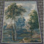 Sehr feiner Gobelintapisserie, Aubousson, Frankreich um 1750 Wolle mit Naturfarben, restauriert, die