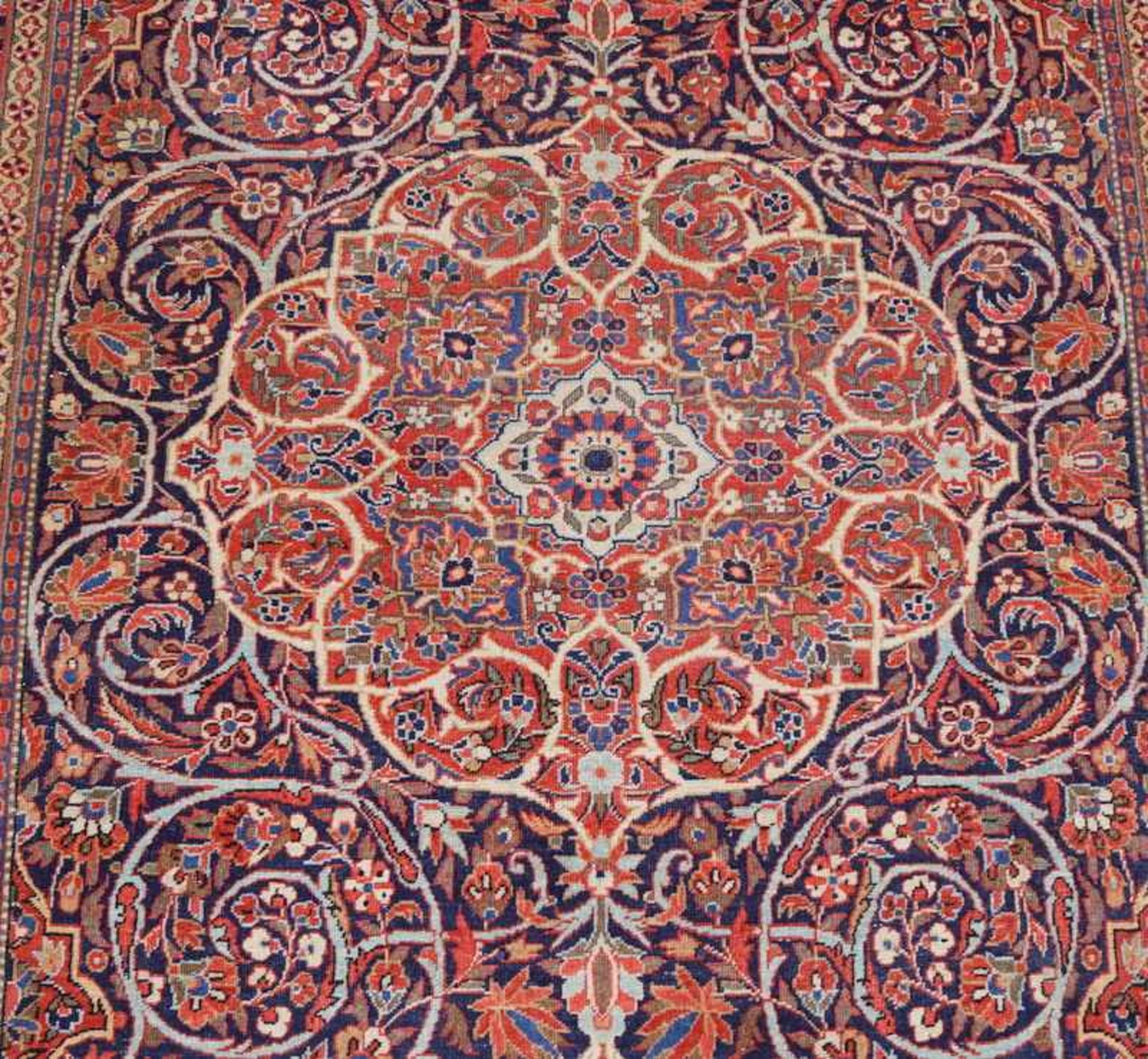 Persischer Keschan Wolle auf Baumwolle, 300.000 - 360.000 Knoten per qm, 129cm x 194cm. - Image 2 of 3