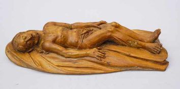 Korpus Christi, deutsch, 17.Jhd. Linde geschnitzt mit wenigen Resten einer alten Fassung,