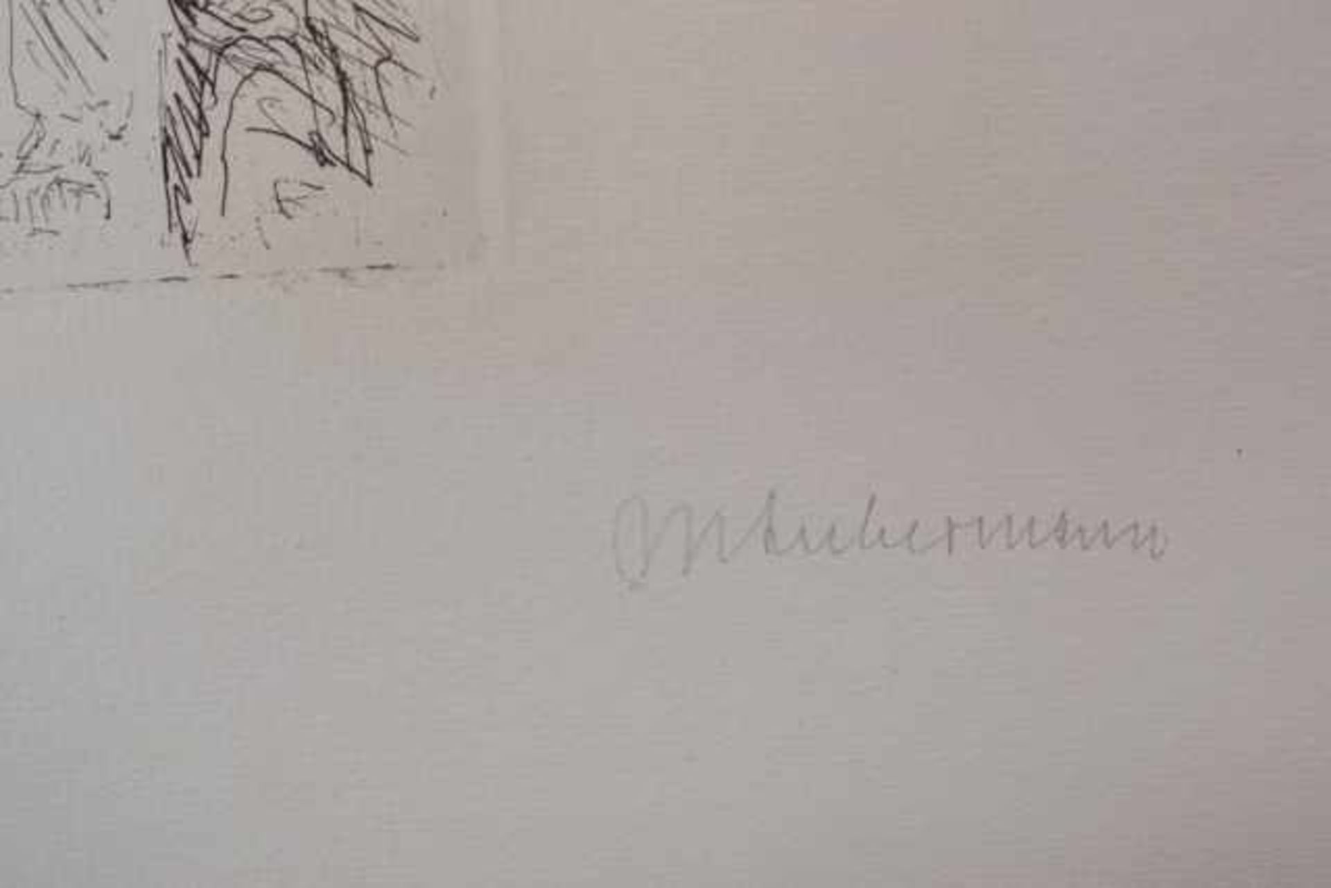 Max Liebermann (*1847 in Berlin,  1935 ebenda): "Die Judengasse im Amsterdam", Radierung, 1906 - Image 2 of 2