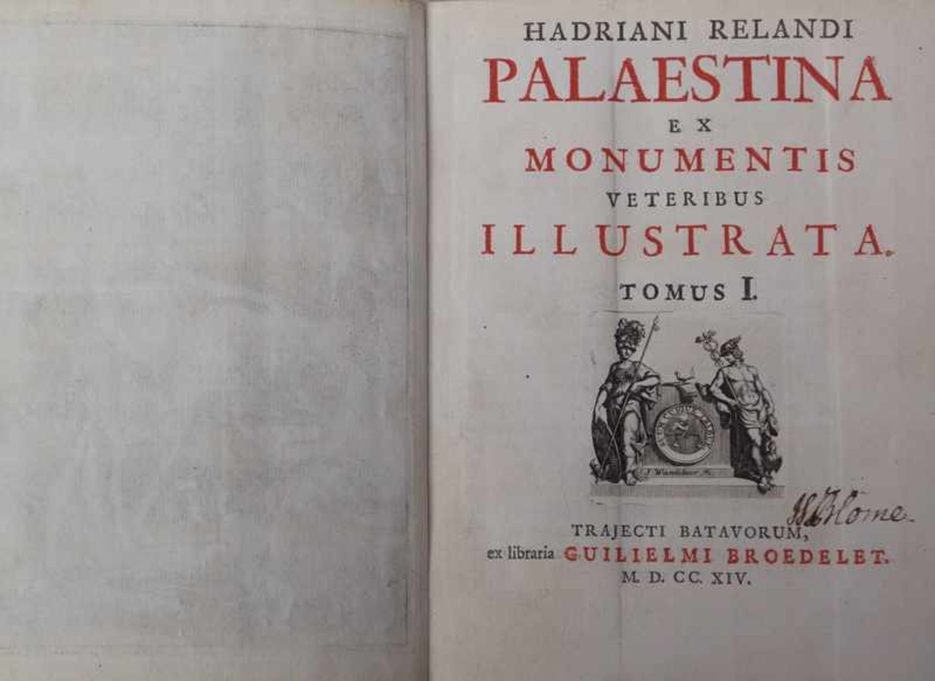Reland, Adrianus (1676 De Rijp-1718 Utrecht): "Palästina Ex Monumentis veteribus Illustrata Tomus - Image 2 of 6