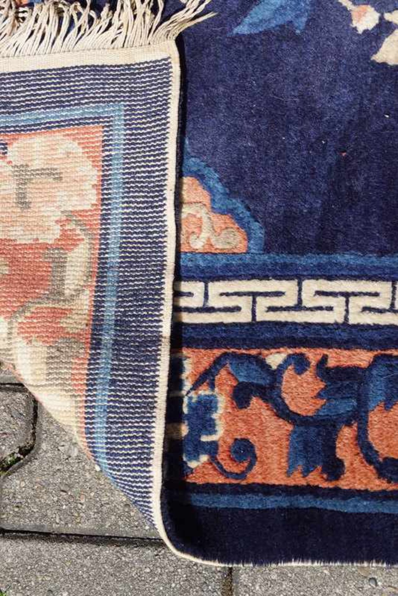 Chinesischer Pao-Thao Pekingteppich Anilinfarben, Manchester Wolle auf Wolle, gepflegter