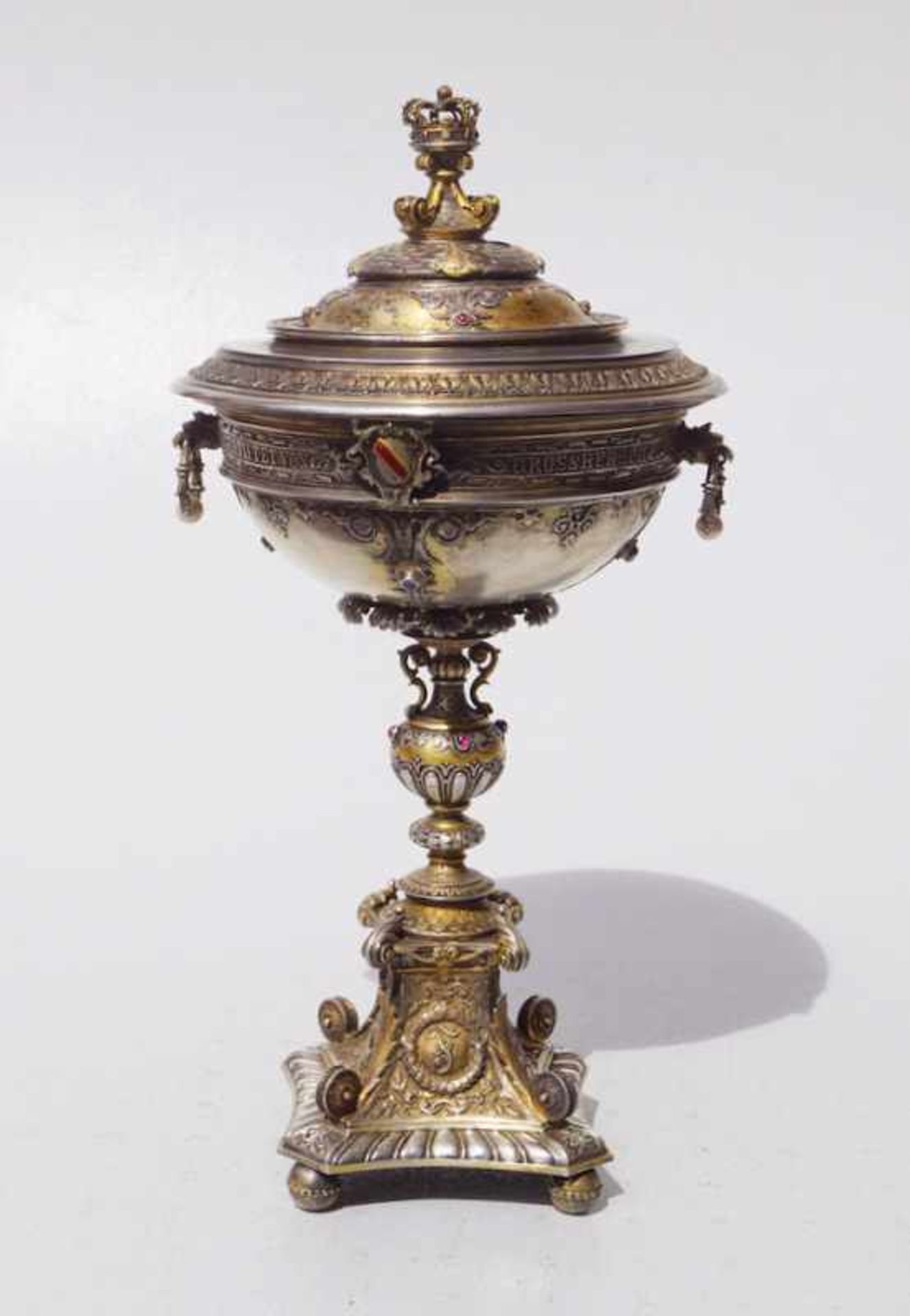 Herrschaftlicher Juwelenbesezter Pokal von Friedrich von Baden 1881 Diplomatengeschenk oder