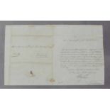 Tegner, Esaias (1782 Kyrkerud-1846 Östrabo): Brief an den Diakon J.Dahlström 1834 Brief