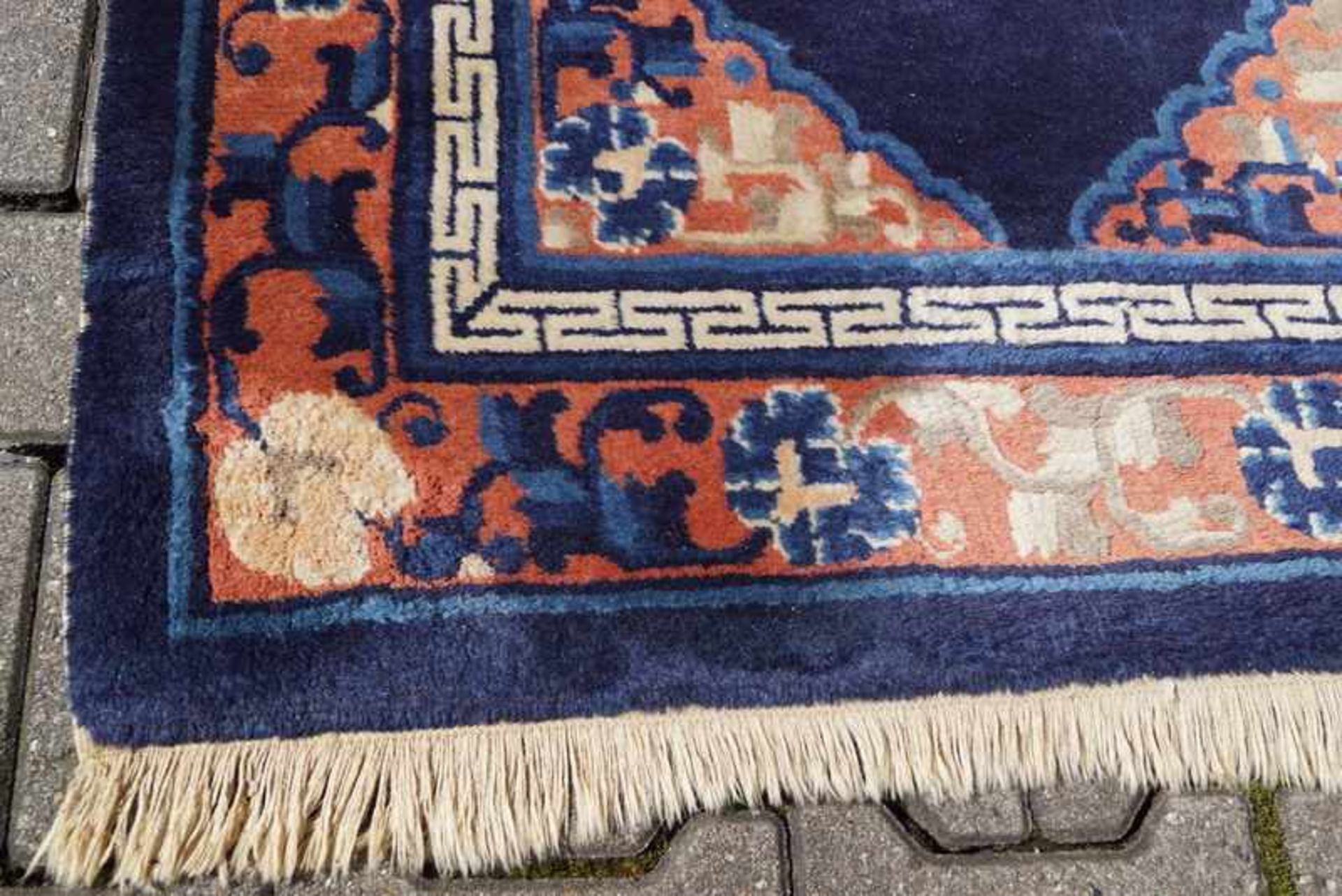 Chinesischer Pao-Thao Pekingteppich Anilinfarben, Manchester Wolle auf Wolle, gepflegter - Image 3 of 4