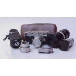 Leica, Ernst Leitz GmbH (Wetzlar): Foto-Ausrüstung, Kamera Typ M2, 35mm mit Objektiven 1957-68