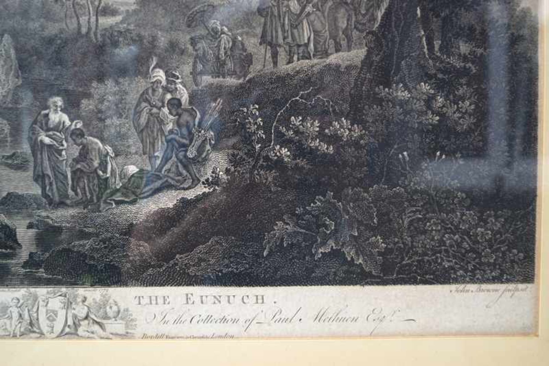 Browne, John (1742 - 1801): " Philip Baptizing The Eunuch" großformatiger Kupferstich auf Bütten, - Bild 4 aus 4