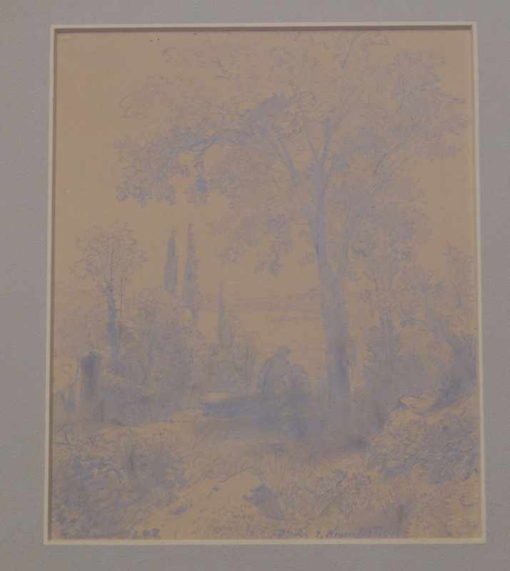 Achenbach, Oswald ( 1827 Düsseldorf - 1905 ebenda): 2 Mönche in italienischer Landschaft, dat. 2.