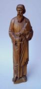 Apostel Paulus, stehende Darstellung mit Schwert und BuchEiche geschnitzt, Höhe 91cm, Westfalen