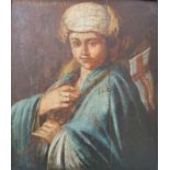 Norditalienischer Meister 17. Jh.: Portrait "Sibilla Epirotica"Öl auf Eichenpaneel, feines
