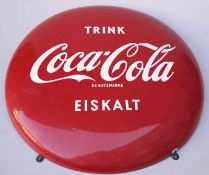 Emailleschild "Coca Cola" - Osterreich um 1960gute Ehaltung, im Rand 1 kl. Chip, gewölbt,