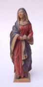 Trauernde Maria aus Kreuzigungesgruppe, 17. Jhd.Lindenholz geschnitzt und original gefasst,