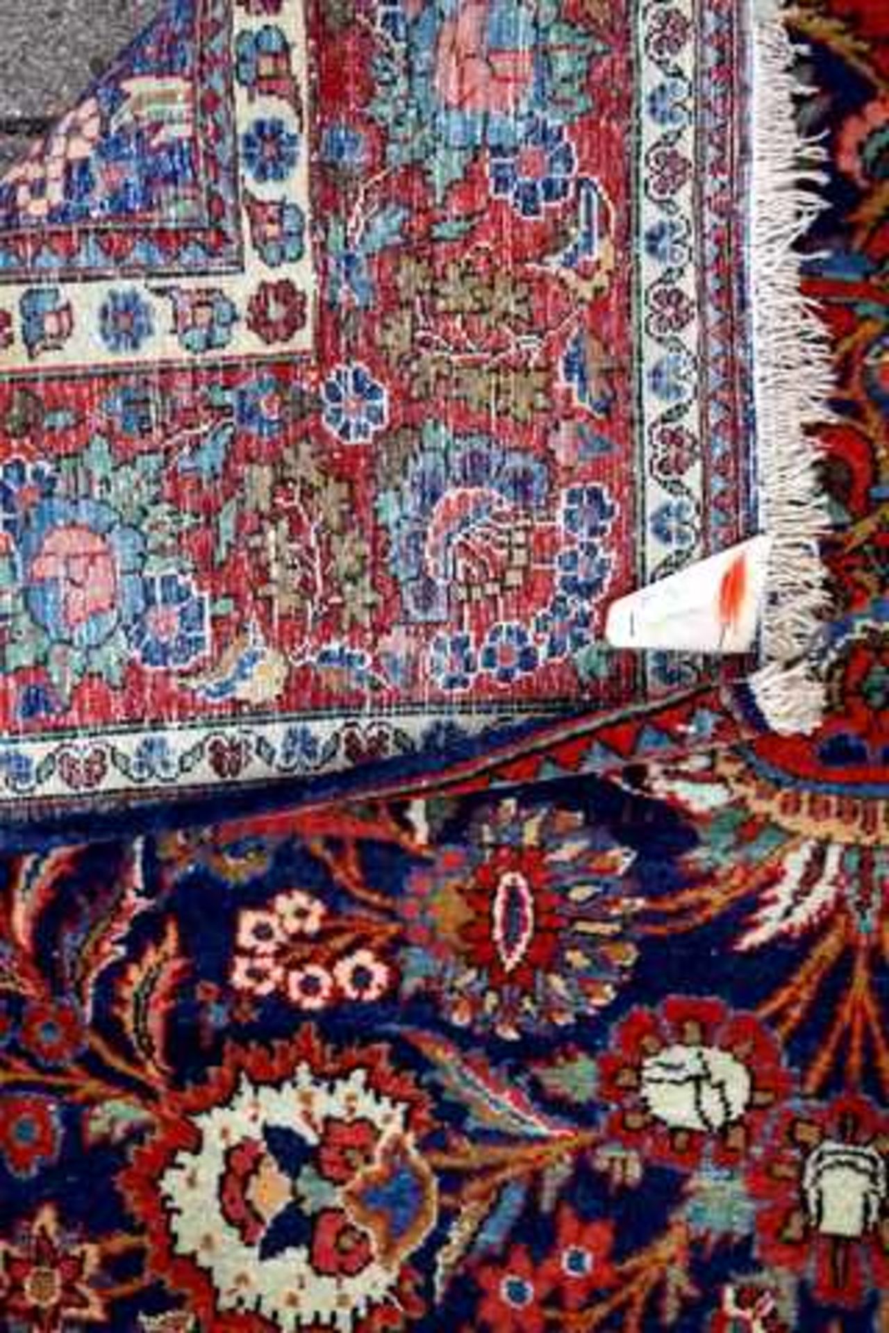 Kleiner persischer GebetsteppichWolle auf Wolle, Natur und Anilinfarben, min. verschmutzt, ein - Bild 2 aus 2
