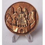 Medaille: Für treue Dienste der Stadt MünsterAluminium verkupfert, 6,3cm Durchmesser, in