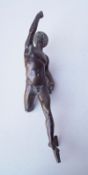 Bronzefragment "Hermes" nach Gianbolognadunkelbraune Patina, Höhe 39cm, Sockel, 1x Finger, 2x Flügel