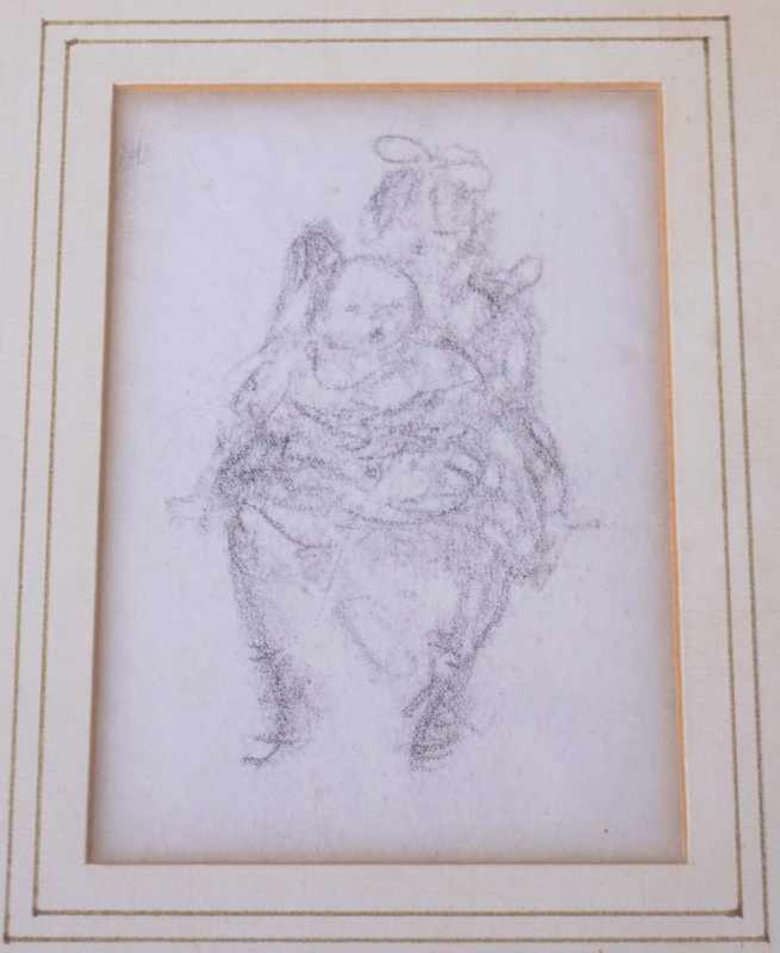 Zille, Heinrich (1858 Radeburg - 1929 Berlin): Mutter mit SäuglingBleistift auf Papier, offenbar - Image 2 of 3