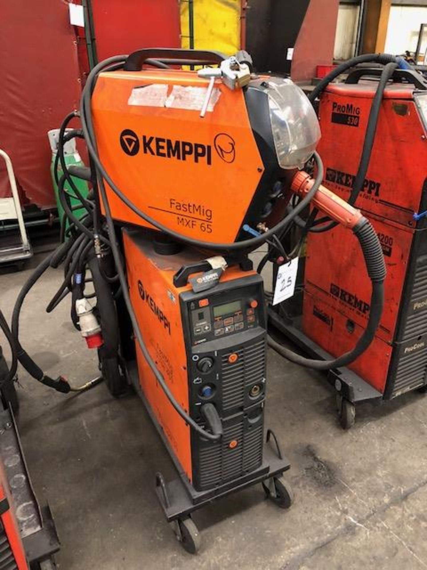 KEMPPI FASTMIG PULSE 450, 415v portable MIG welder s/no: 2003123, complete with KEMPPI FASTMIG MXF65