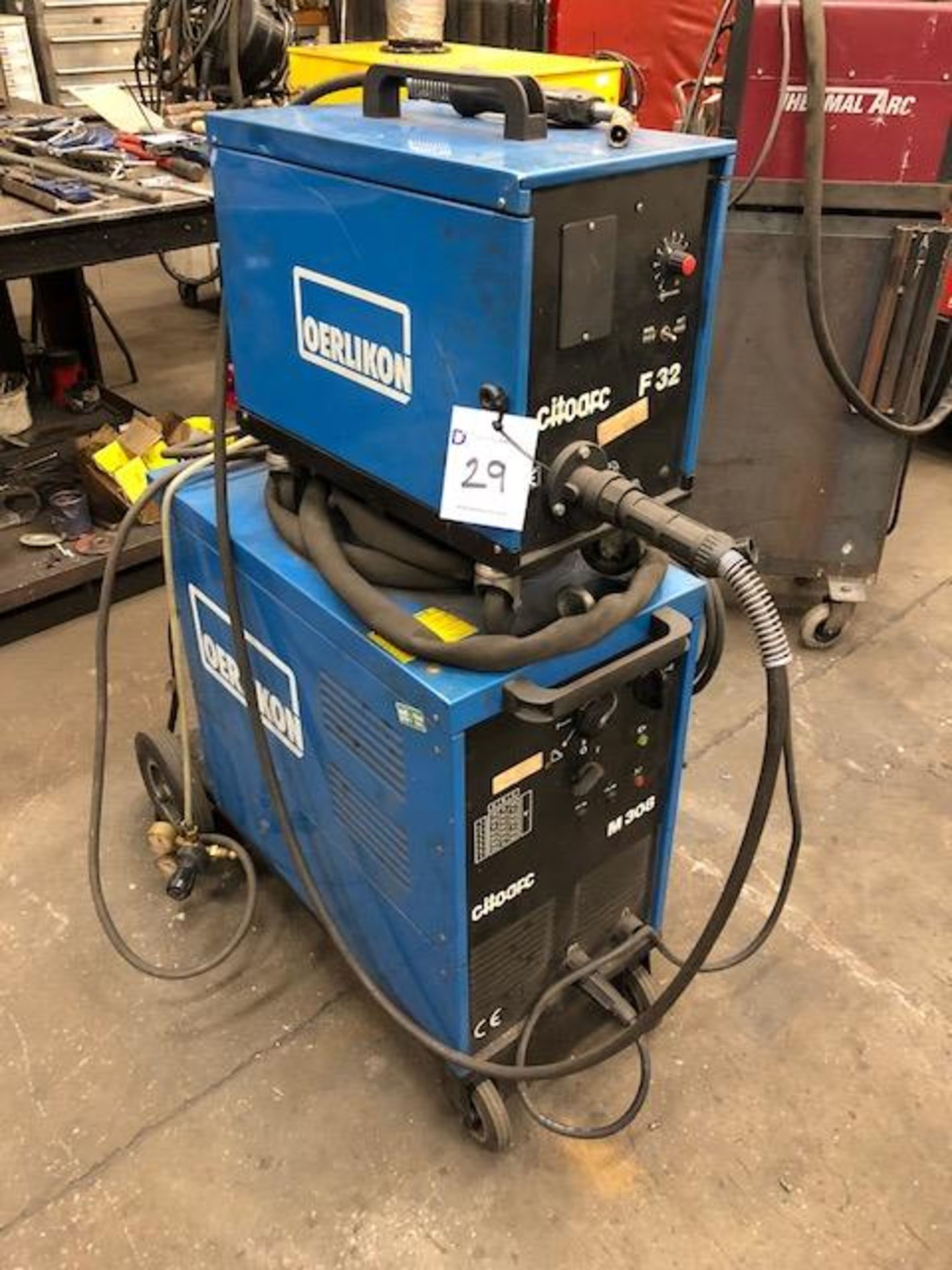 CITOARC M308, 415v portable MIG welder s/no: H-01-169577, complete with CITOARC F32 wire feed