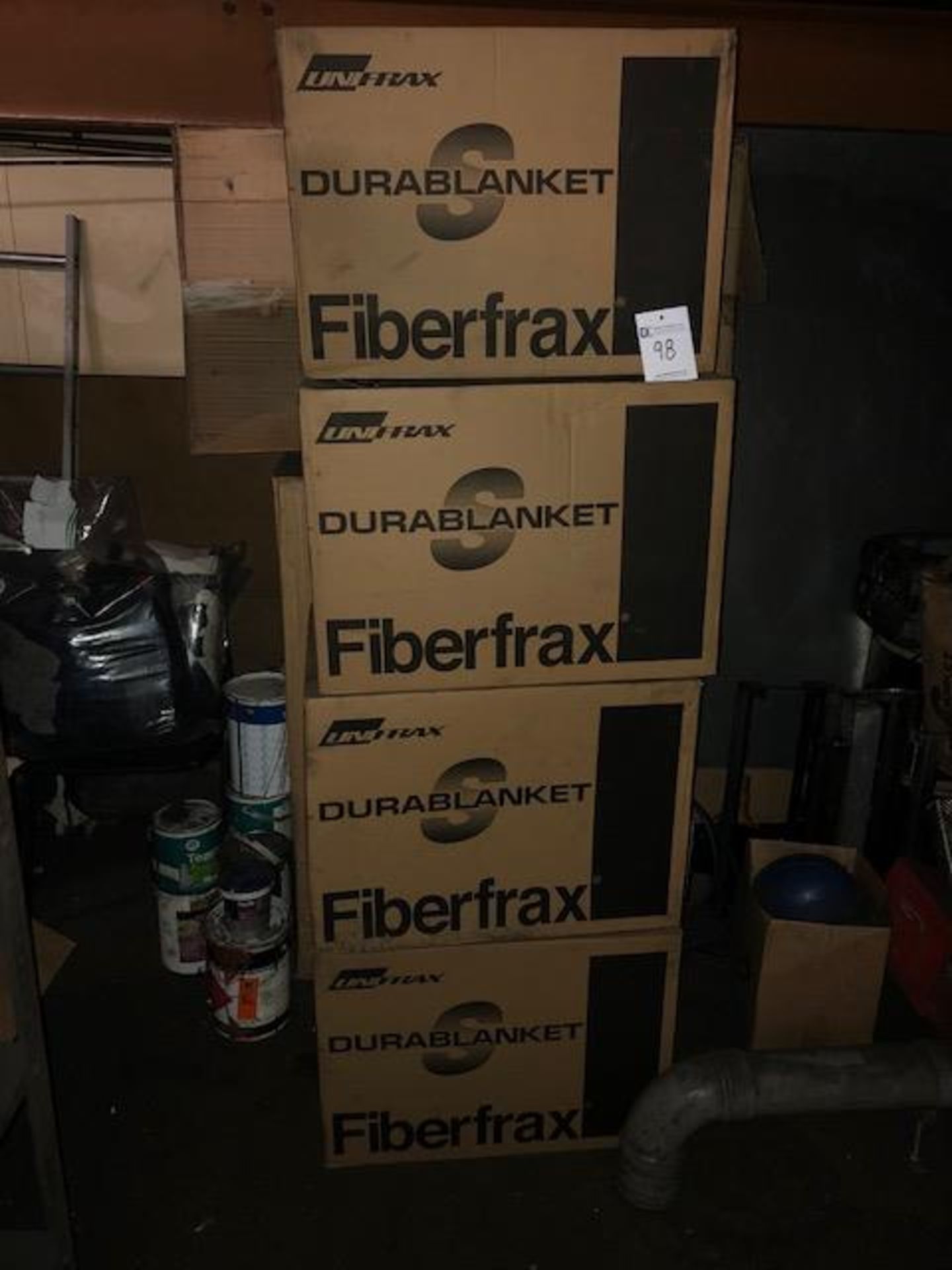 Four boxes FIBREFRAX DURABLANKET ceramic fibre insulation materials, as lotted