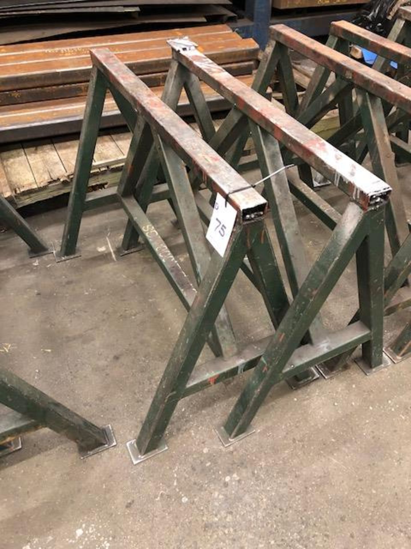 Pair of 2000kg SWL steel trestles