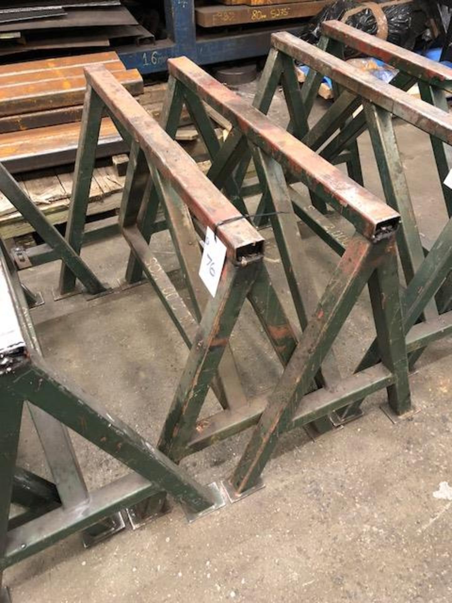 Pair of 2000kg SWL steel trestles