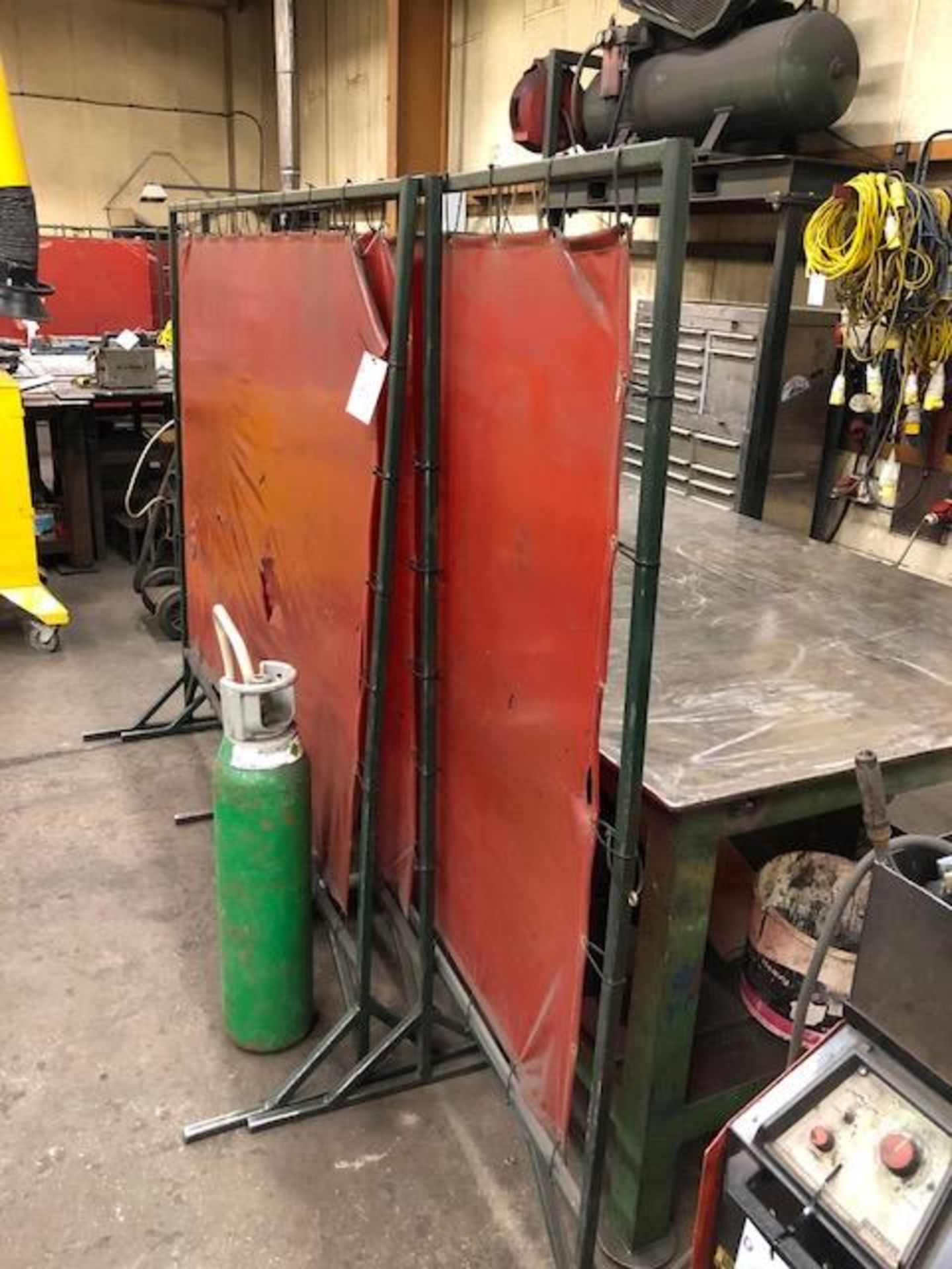 Three welding screens