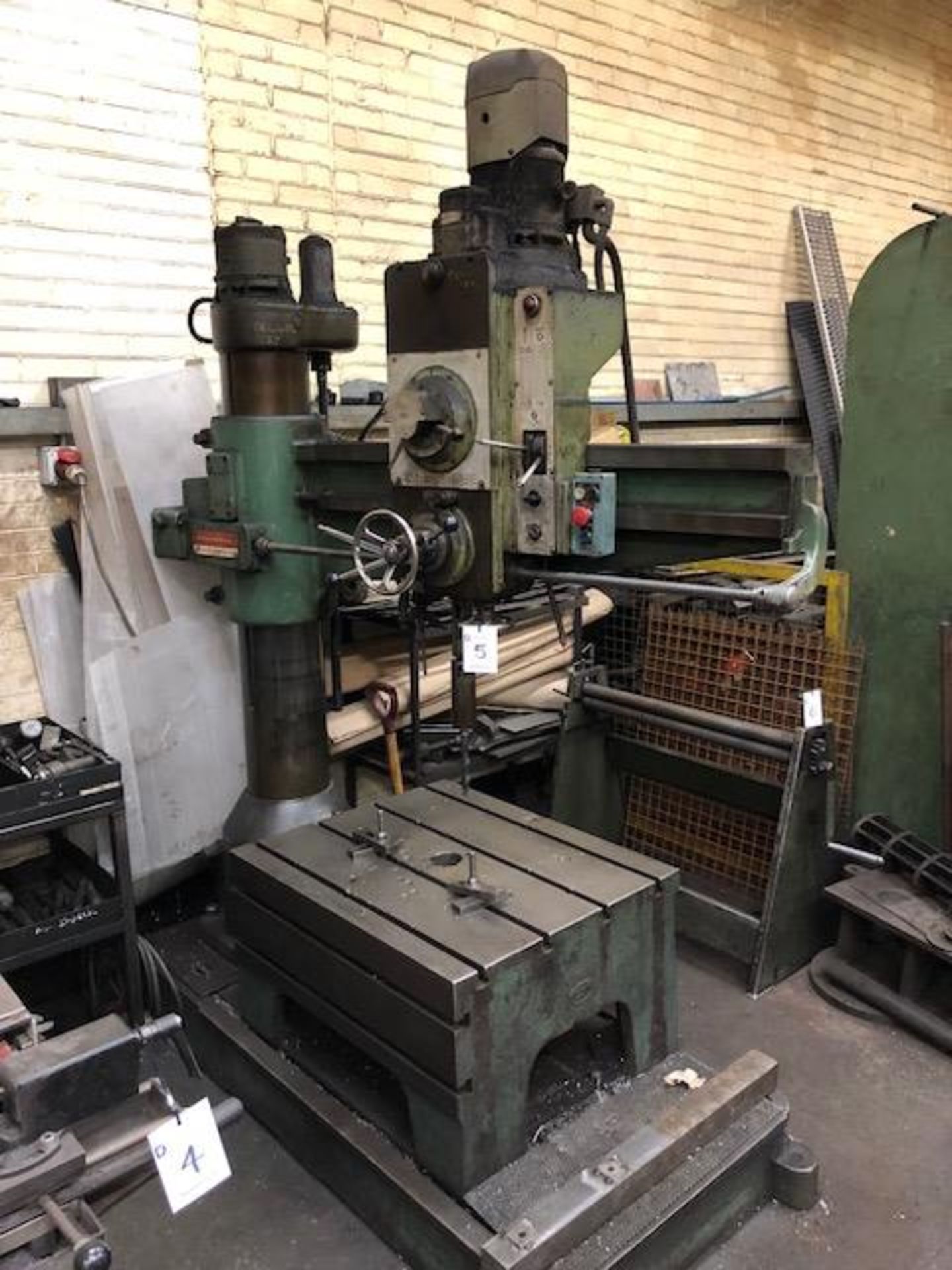KITCHEN & WADE Model E31, 36" radial arm pillar drill, complete with selection of tooling as lotted.