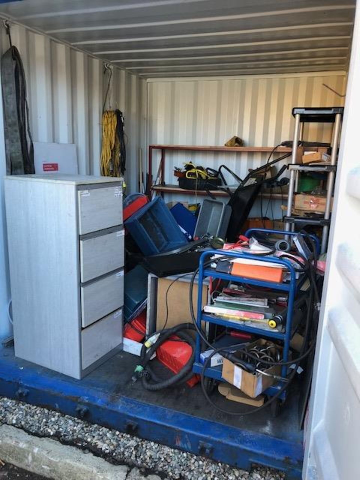 10' steel shipping container complete with contents (excludes stillages stored on roof) - Image 2 of 2
